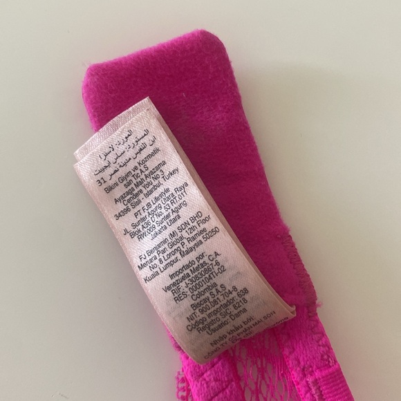 La Senza Bra Push Up Pink Lace Neon Sparkle Size - Picture 17 of 17